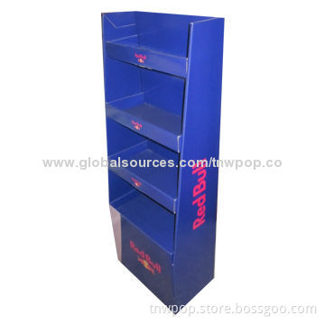 Fashionable POP floor display stand, popular design for beverage, eco-friendly, can be customizedNew